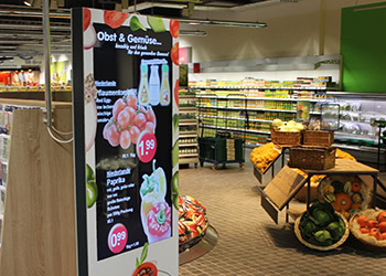Digital signage example: food retail